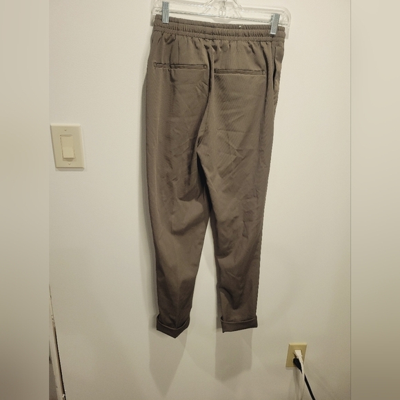 Zara women's size s green drawstring pullon pants - Picture 3 of 5